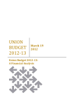 UNION BUDGET 2012-13