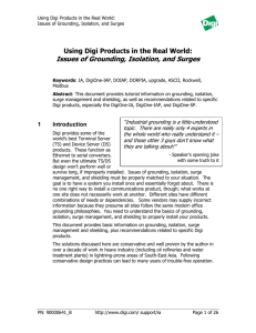 Using Digi Products in the Real World: Issues of
