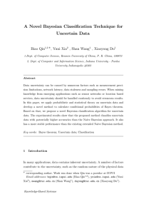A Novel Bayesian Classification Method for Uncertain Data