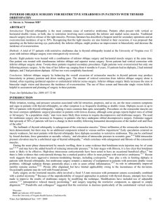 Inferior Oblique Surgery for Restrictive Strabismus in Thyroid