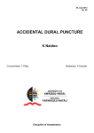 guideline for the management of accidental dural