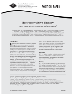 Electroconvulsive Therapy - Canadian Psychiatric Association