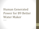 Human Generated Power for B9 Better Water Maker