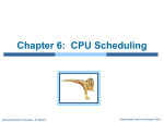 Lecture 06 Operating System CPU Scheduling