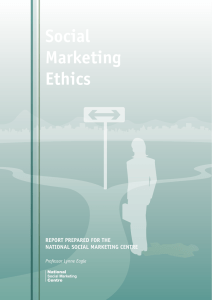 Social Marketing Ethics - The National Social Marketing Centre