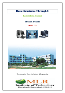 Data Structures Through C - MLR Institute of Technology