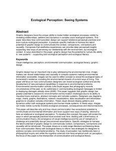 Ecological Perception: Seeing Systems Abstract