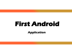 First Android Application