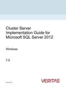 Cluster Server Implementation Guide for Microsoft SQL Server 2012