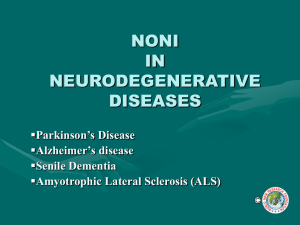 noni in neurodegenerative diseases