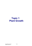 Topic 1 Plant Growth
