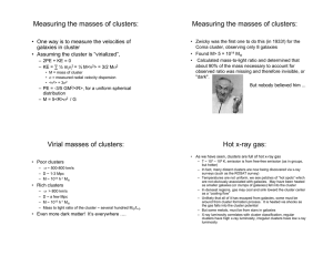Measuring the masses of clusters