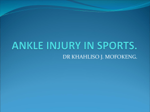 ankle injury in sport.