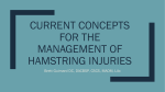 current concepts for the management of hamstring injuries