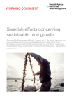 Swedish efforts concerning sustainable blue growth