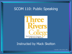 Chapter 2 The Ethics of Public Speaking - SCOM