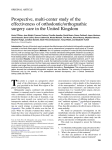 Prospective, multi-center study of the effectiveness of orthodontic