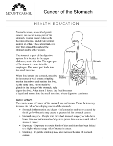 Cancer of the Stomach