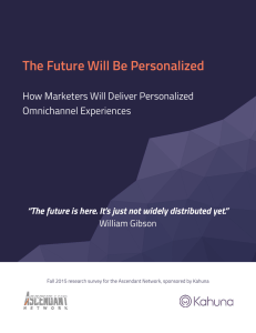 The Future Will Be Personalized