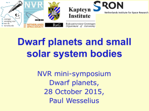 Dwarf planets and small solar system bodies