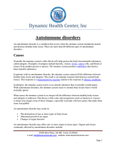 Homeopathic Approach for Autoimmune Disorders