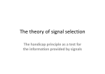 The theory of signal selection