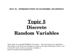 Topic 5 Discrete Random Variables - AUEB e