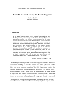 Demand-Led Growth Theory: An Historical Approach