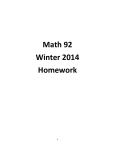 math 92 winter 2014 take-it-homes