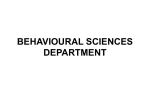 behavioural sciences department foundation of behavioural sciences