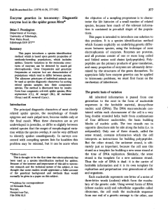 Enzyme genetics in taxonomy:Diagnostic enzyme loci in the spider