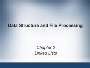 Data Structure and File Processing Chapter 2 Linked Lists