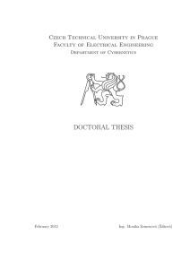 doctoral thesis - Department of Cybernetics