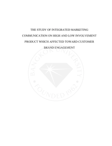 the study of integrated marketing communication on high and low