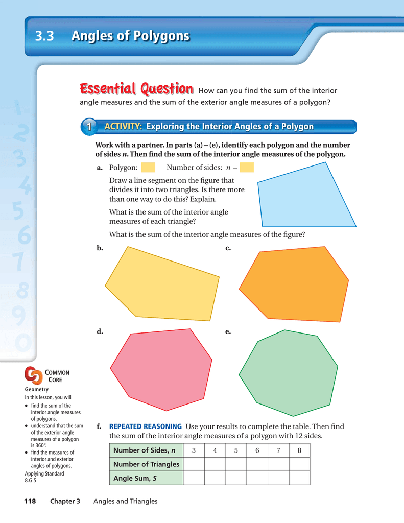 Angles Of Polygons 3 3