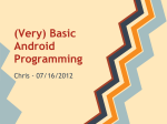 (Very) Basic Android Programming