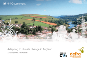Adapting to climate change in England