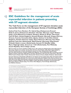 ESC Guidelines on ST segment elevation acute myocardial