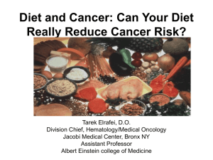 Diet and Cancer - Jacobi Medical Center