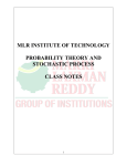 MLR INSTITUTE OF TECHNOLOGY PROBABILITY THEORY AND