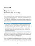 Chapter 6 Experiment 4: Conservation of Energy