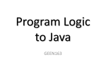 Program Logic to Java