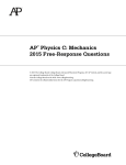 AP® Physics C: Mechanics 2015 Free-Response