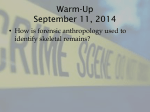 Warm-Up September 12, 2014