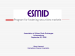 ESMID, Program for Fostering Securities Markets
