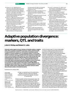 Adaptive population divergence: markers, QTL and traits
