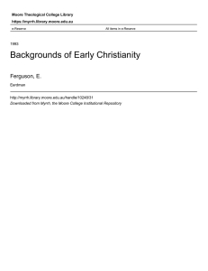 Backgrounds of Early Christianity - Myrrh Home