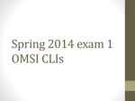 Spring 2014 Exam 1 OMSI CLIs 2-7