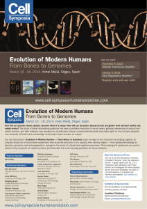 Postcard - Evolution of modern humans