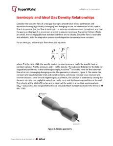 Isentropic and Ideal Gas Density Relationships